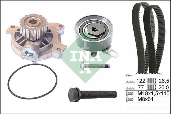 SCHAEFFLER INA 530 0406 30 Water pump & timing belt kit
