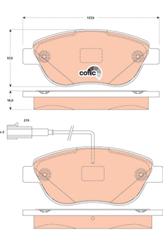 TRW GDB1829 Brake pad set, disc brake