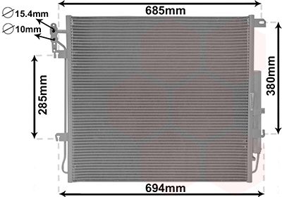 VAN WEZEL 02005209 Condenser, air conditioning