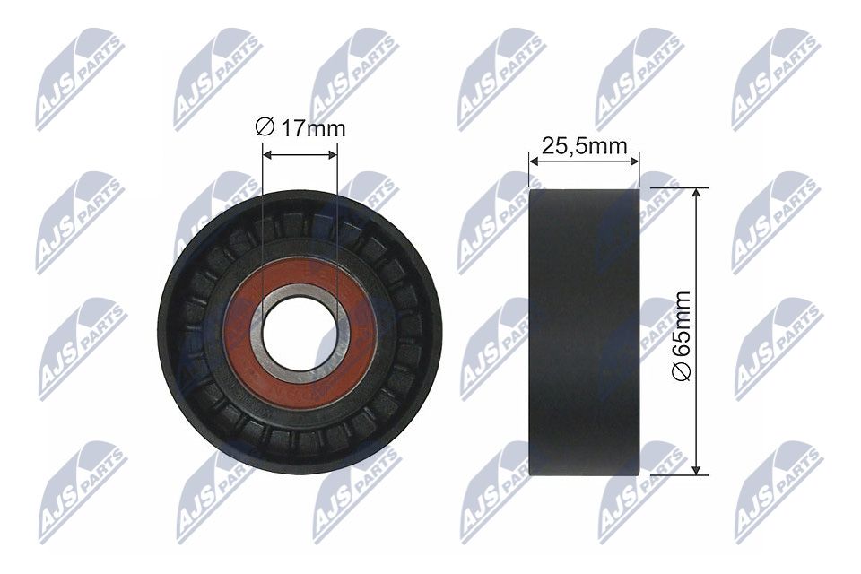 NTY RNK-FT-005 Tensioner pulley, v-ribbed belt