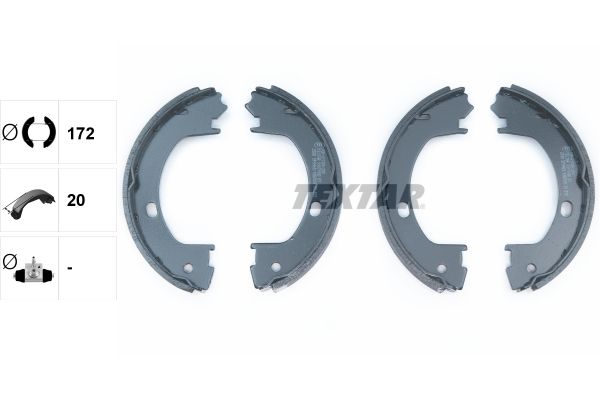 TEXTAR 91071900 Brake shoe set, parking brake