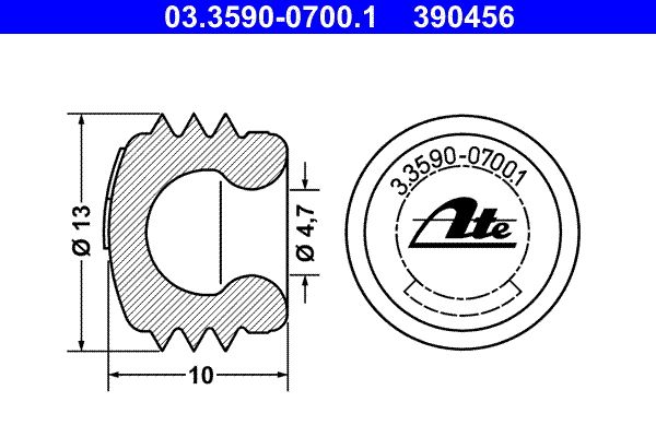 ATE 03.3590-0700.1 Sealing cap/protective cap