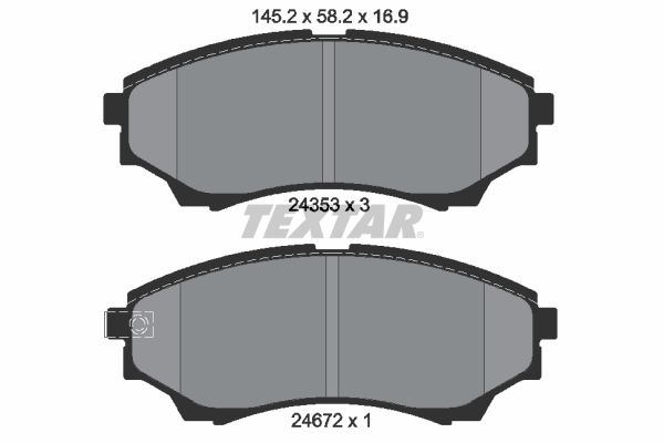 TEXTAR 2435301 Brake pad set, disc brake
