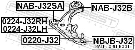 Mounting, control/trailing arm-1