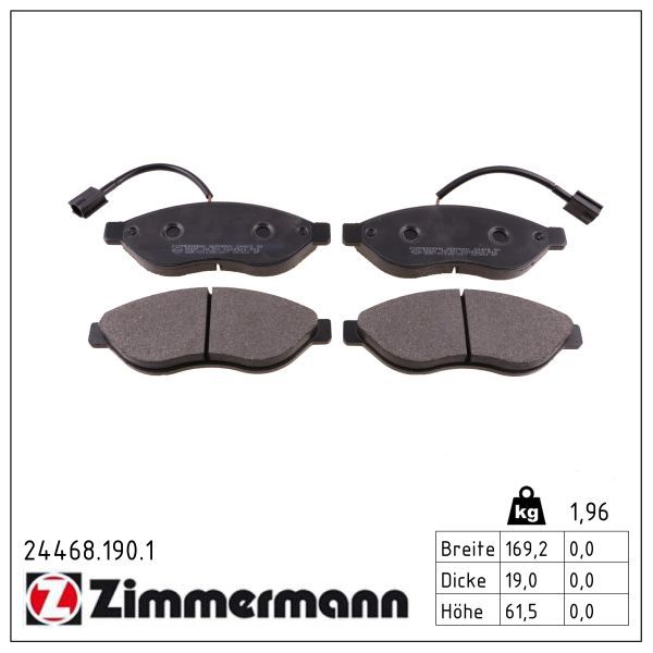 ZIMMERMANN 24468.190.1 Brake pad set, disc brake