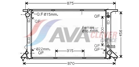 AVA CLEVER CHOICE AIA2291 Radiator, engine cooling