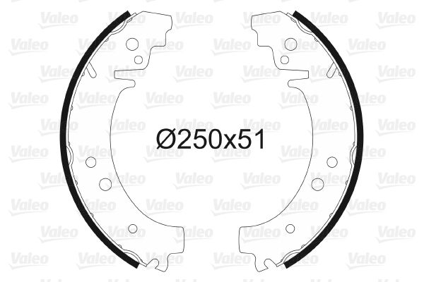 VALEO 562523 Brake shoe set