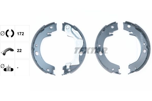 TEXTAR 91066500 Brake shoe set, parking brake