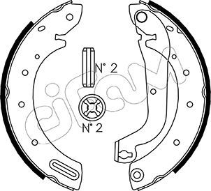 CIFAM 153-287 Brake shoe set