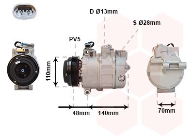 VAN WEZEL 3700K356 Compressor, air conditioning