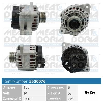 MEAT & DORIA 5530076 Alternator