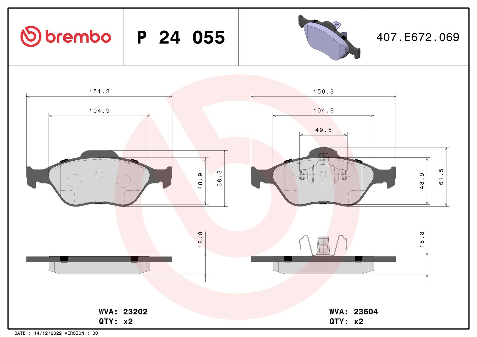 Brake Pad Set, disc brake-1