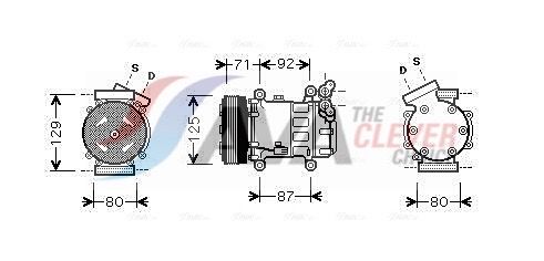 AVA CLEVER CHOICE RTAK401 Compressor, air conditioning