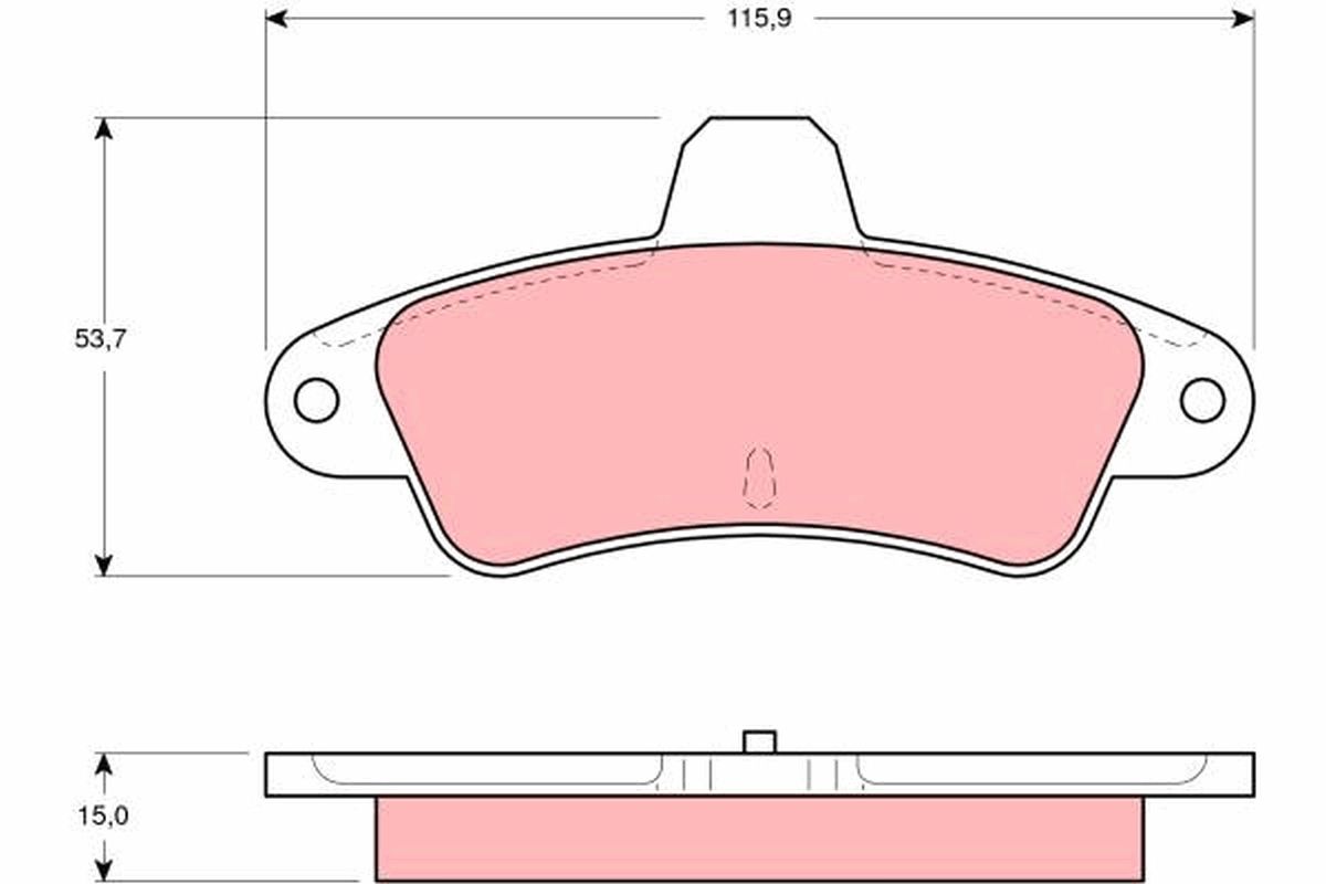TRW GDB4084 Brake pad set, disc brake