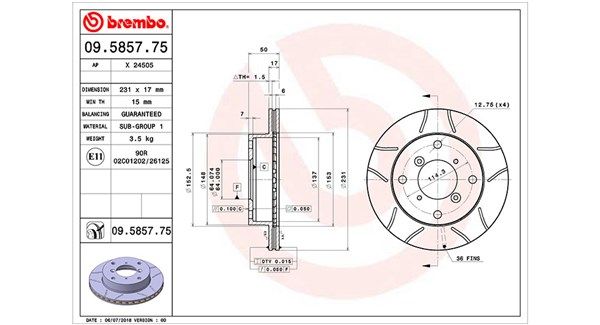 MAGNETI MARELLI 360406046005 Brake disc