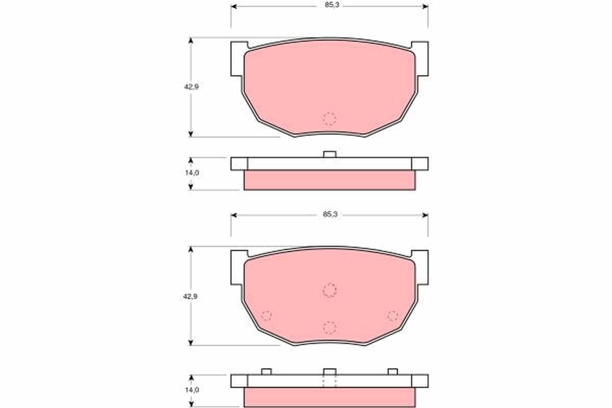 TRW GDB306 Brake pad set, disc brake