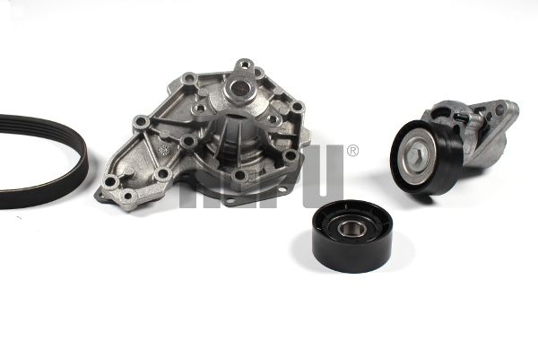 HEPU PK00546 Water pump + v-ribbed belt kit