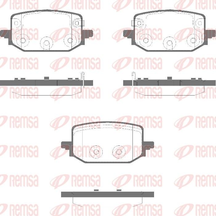 REMSA 1987.02 Brake pad set, disc brake