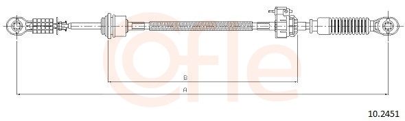 COFLE 10.2451 Cable pull, manual transmission