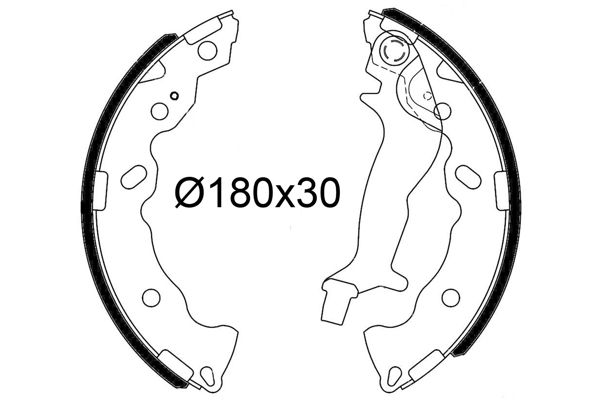 VALEO 564243 Brake shoe set