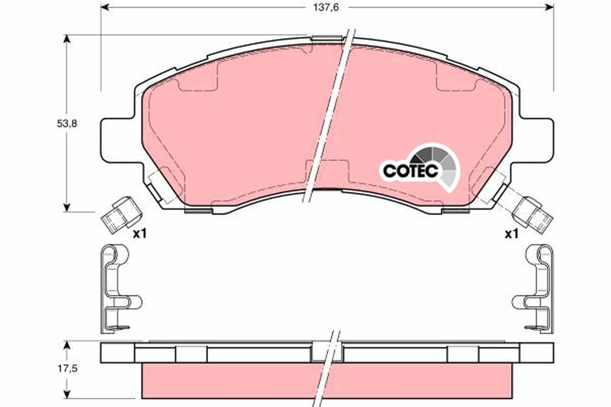 TRW GDB3205 Brake pad set, disc brake