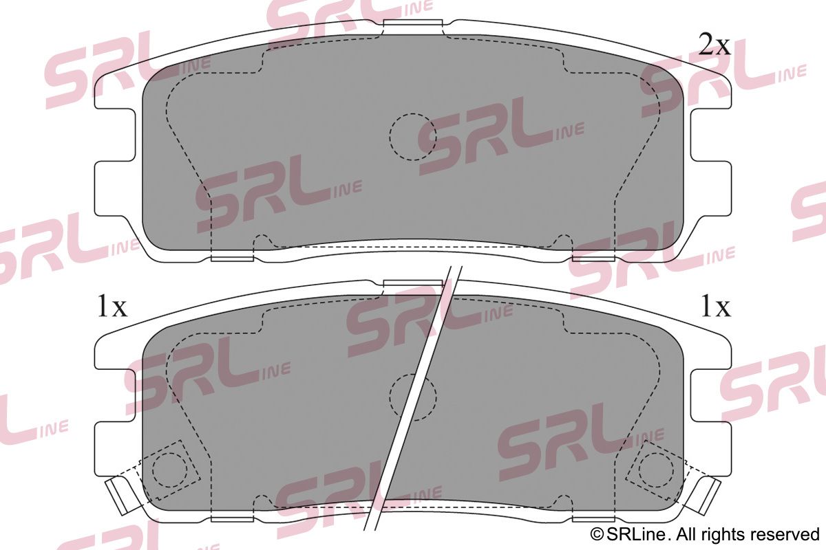 SRLINE S70-1162 Brake pad set, disc brake