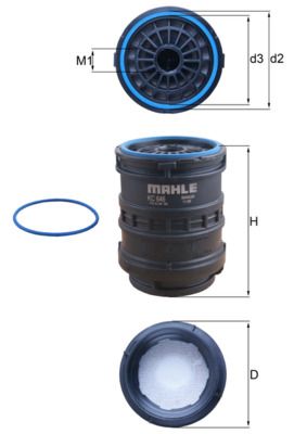 MAHLE KC 646D Fuel filter