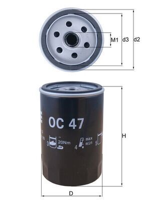 KNECHT OC 47 Oil filter