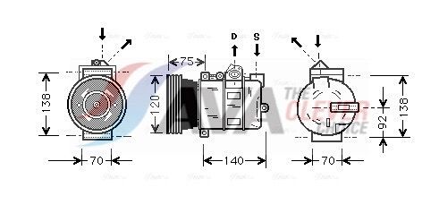 AVA CLEVER CHOICE AUAK043 Compressor, air conditioning