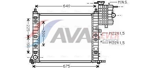 AVA CLEVER CHOICE MSA2243 Radiator, engine cooling