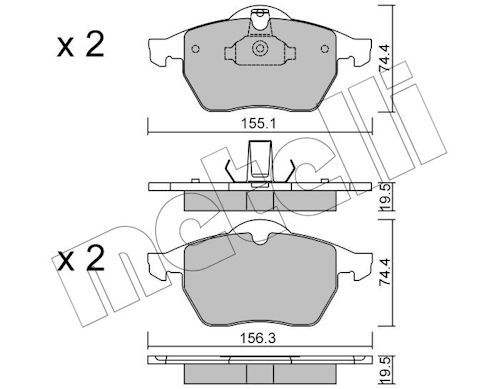 METELLI 22-0118-0 Brake pad set, disc brake