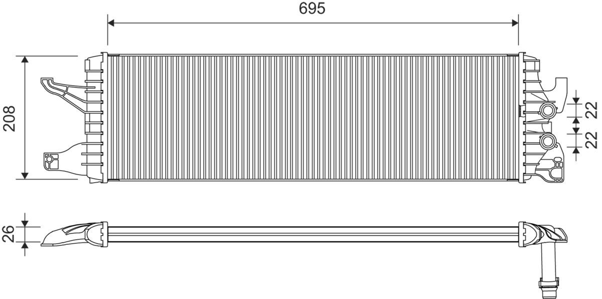 VALEO 701405 Radiatorius, variklio aušinimas