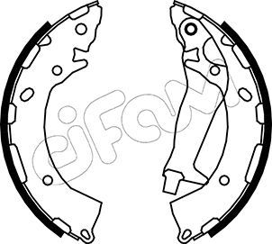 CIFAM 153-189 Brake shoe set