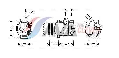 AVA CLEVER CHOICE VNAK220 Compressor, air conditioning
