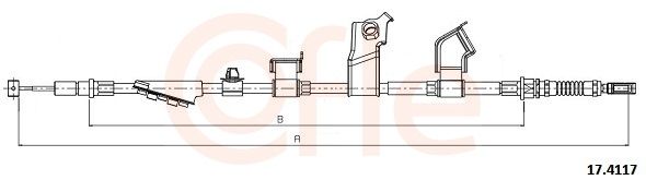 COFLE 92.17.4117 Cable pull, parking brake