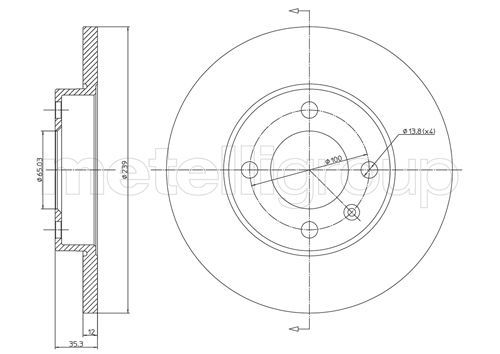 CIFAM 800-053 Brake disc