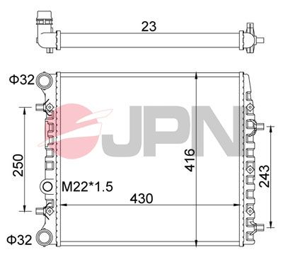 JPN 60C9057-JPN Radiator, engine cooling