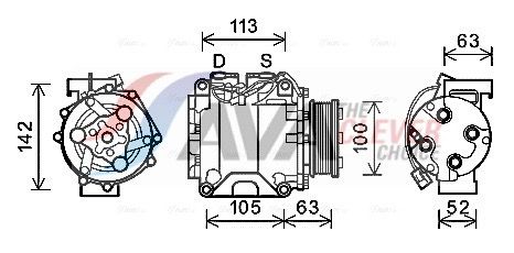 AVA CLEVER CHOICE HDAK237 Compressor, air conditioning