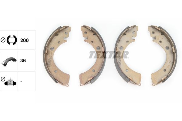 TEXTAR 91039601 Brake shoe set