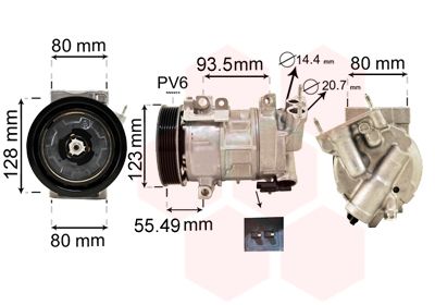 VAN WEZEL 4000K315 Compressor, air conditioning