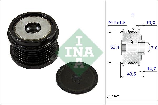 SCHAEFFLER INA 535 0237 10 Alternator freewheel clutch