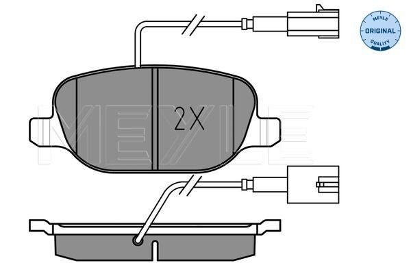 MEYLE 025 238 1118 Brake pad set, disc brake