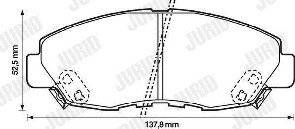 JURID 572349J Stabdžių trinkelių rinkinys, diskinis stabdys