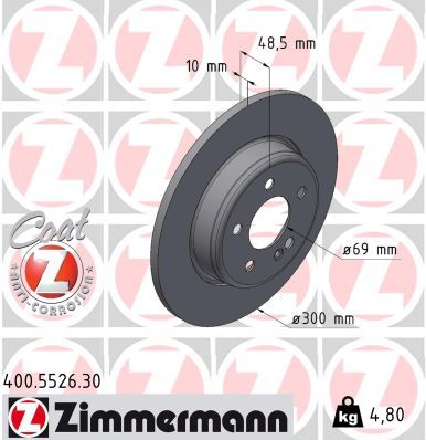 ZIMMERMANN 400.5526.30 Brake disc