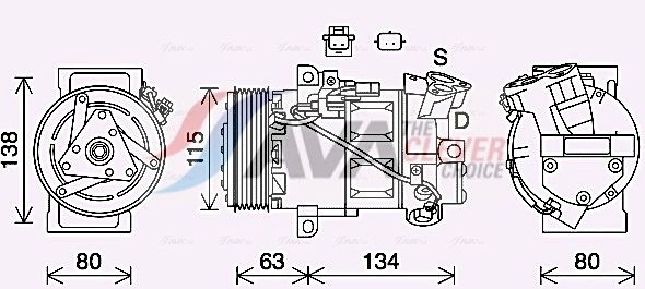 AVA CLEVER CHOICE RTAK640 Compressor, air conditioning