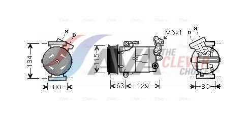 AVA CLEVER CHOICE RTAK384 Compressor, air conditioning