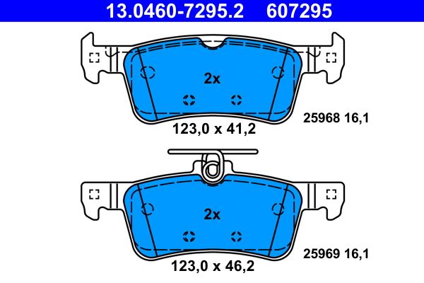 ATE 13.0460-7295.2 Brake pad set, disc brake