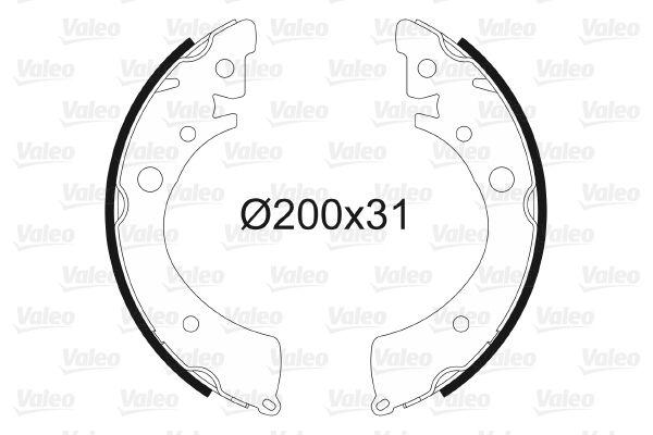 VALEO 562543 Brake shoe set