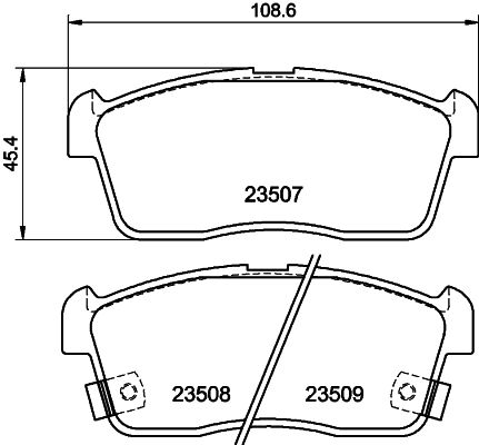 HELLA 8DB 355 009-631 Brake pad set, disc brake