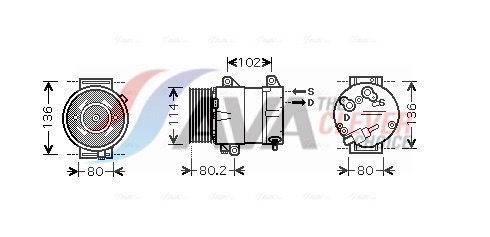 AVA CLEVER CHOICE RTAK383 Compressor, air conditioning